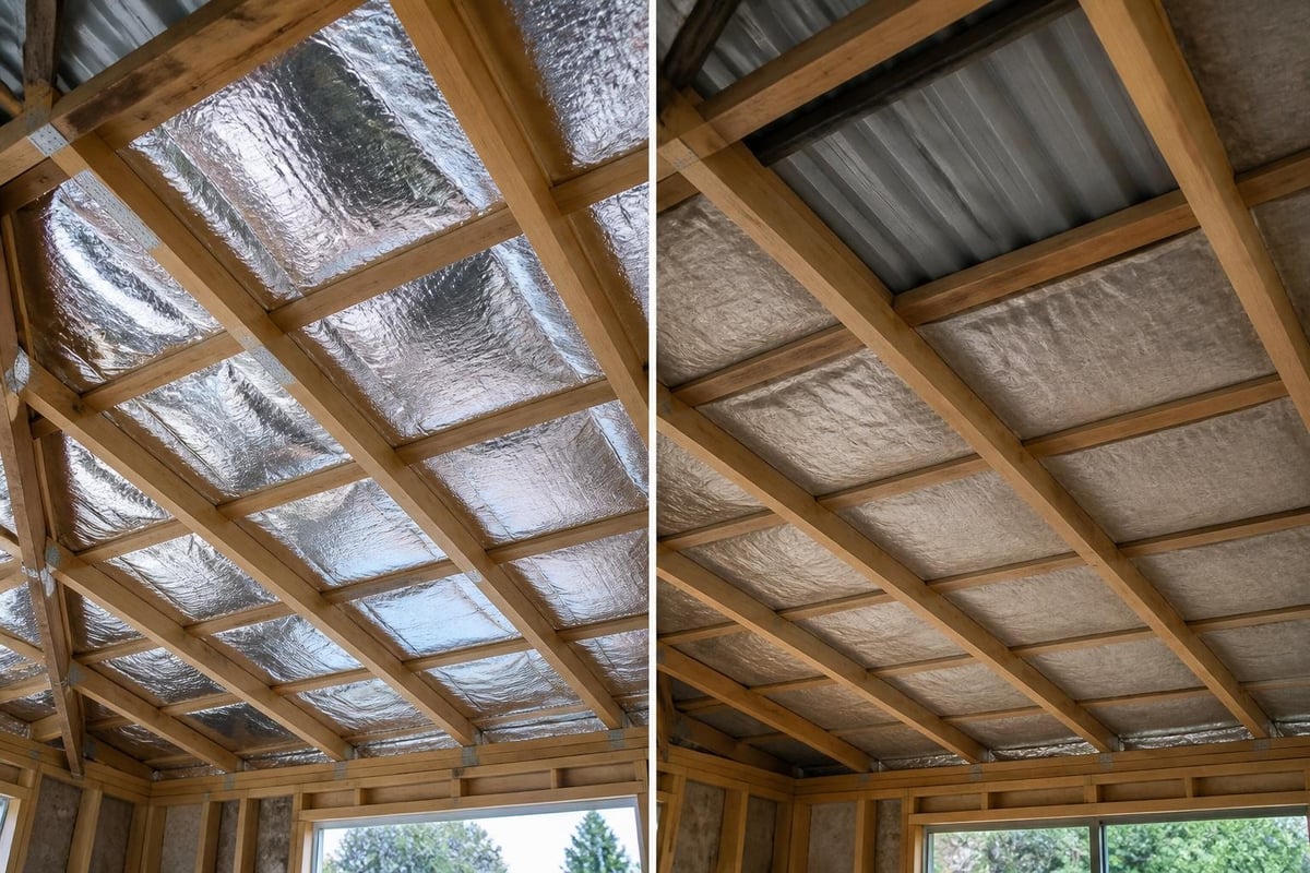 Radiant heat reflection in buildings