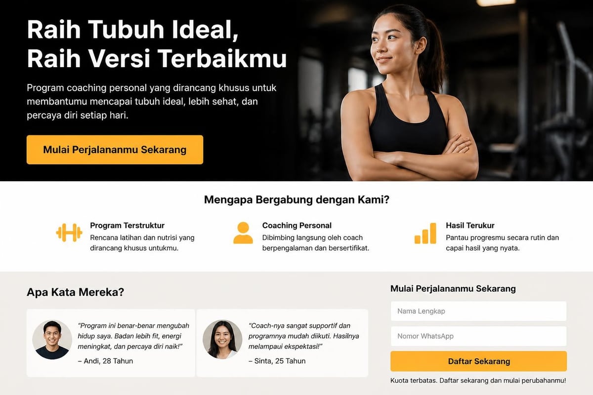 Landing page conversion elements