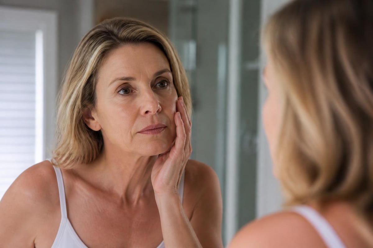 Hormonal changes affecting skin during perimenopause
