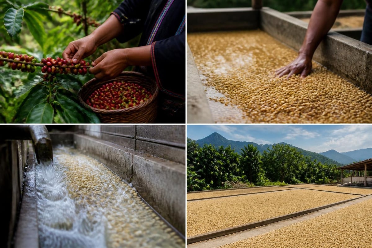 Traitement du café guatémaltèque