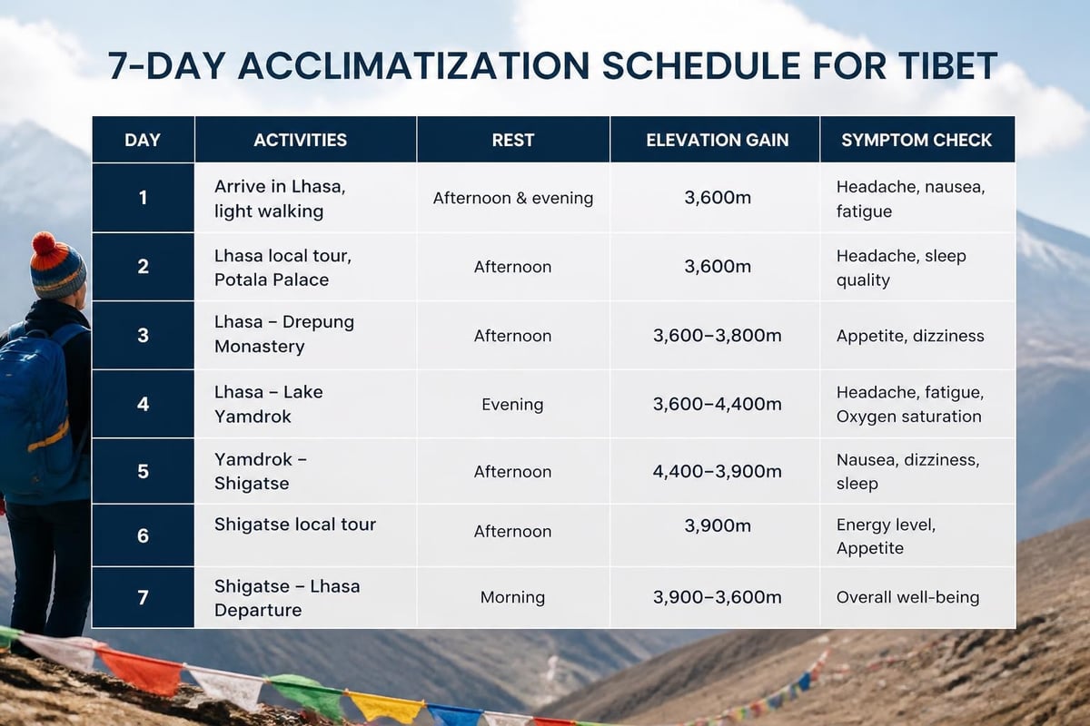 Altitude sickness prevention timeline