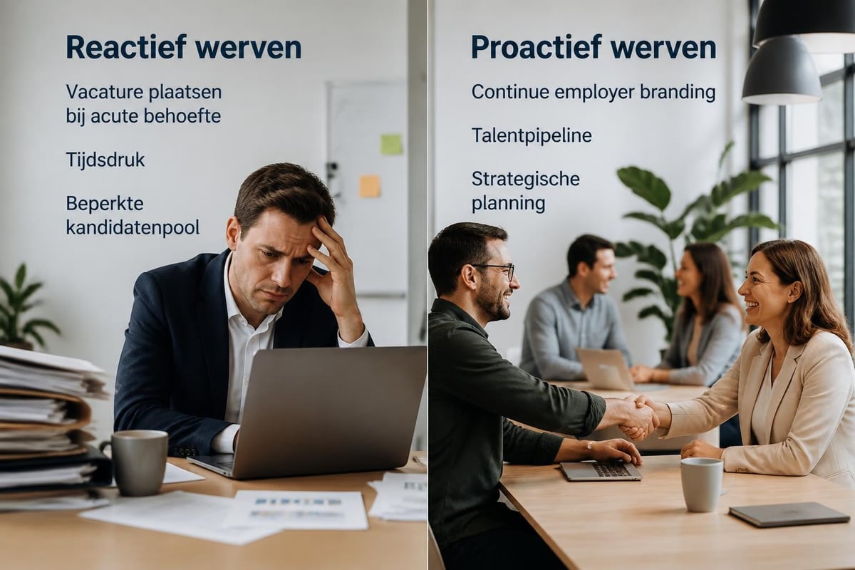 Verschil tussen reactief en proactief vacature plaatsen