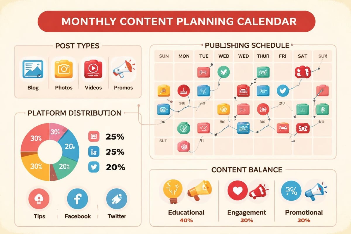 Content calendar framework