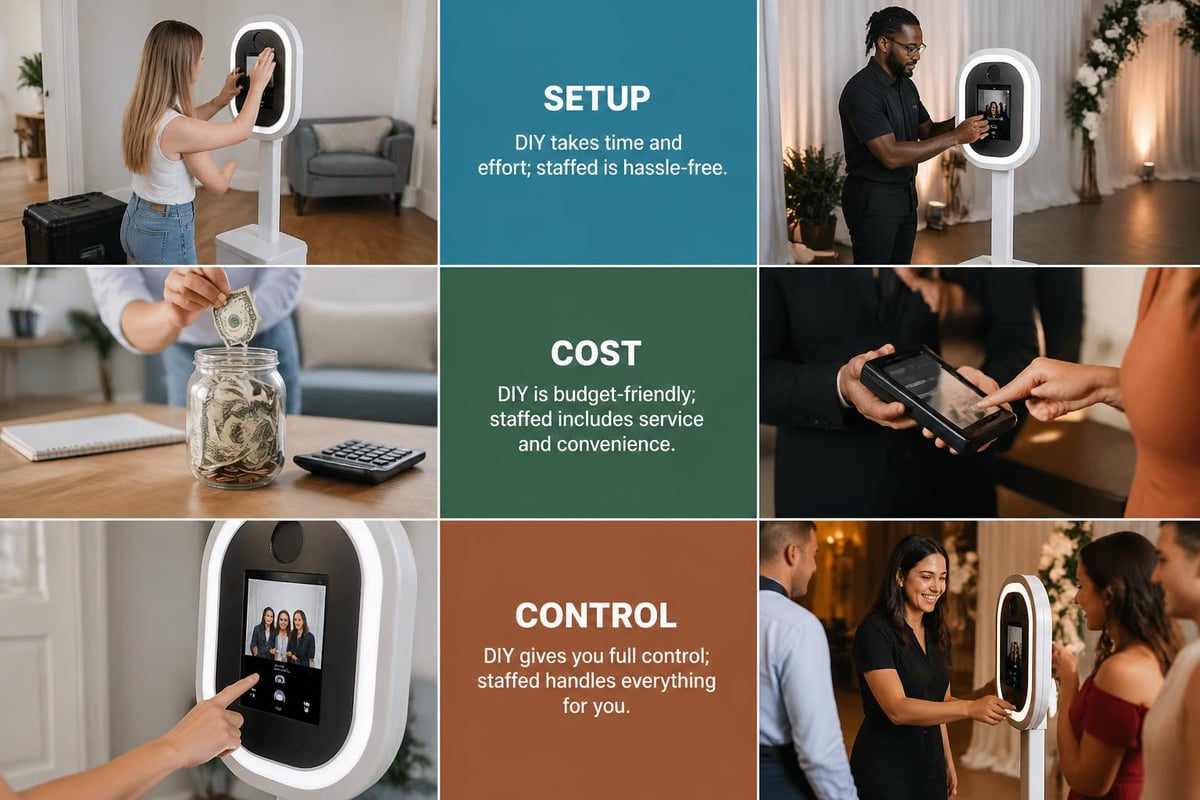 Photo booth setup comparison