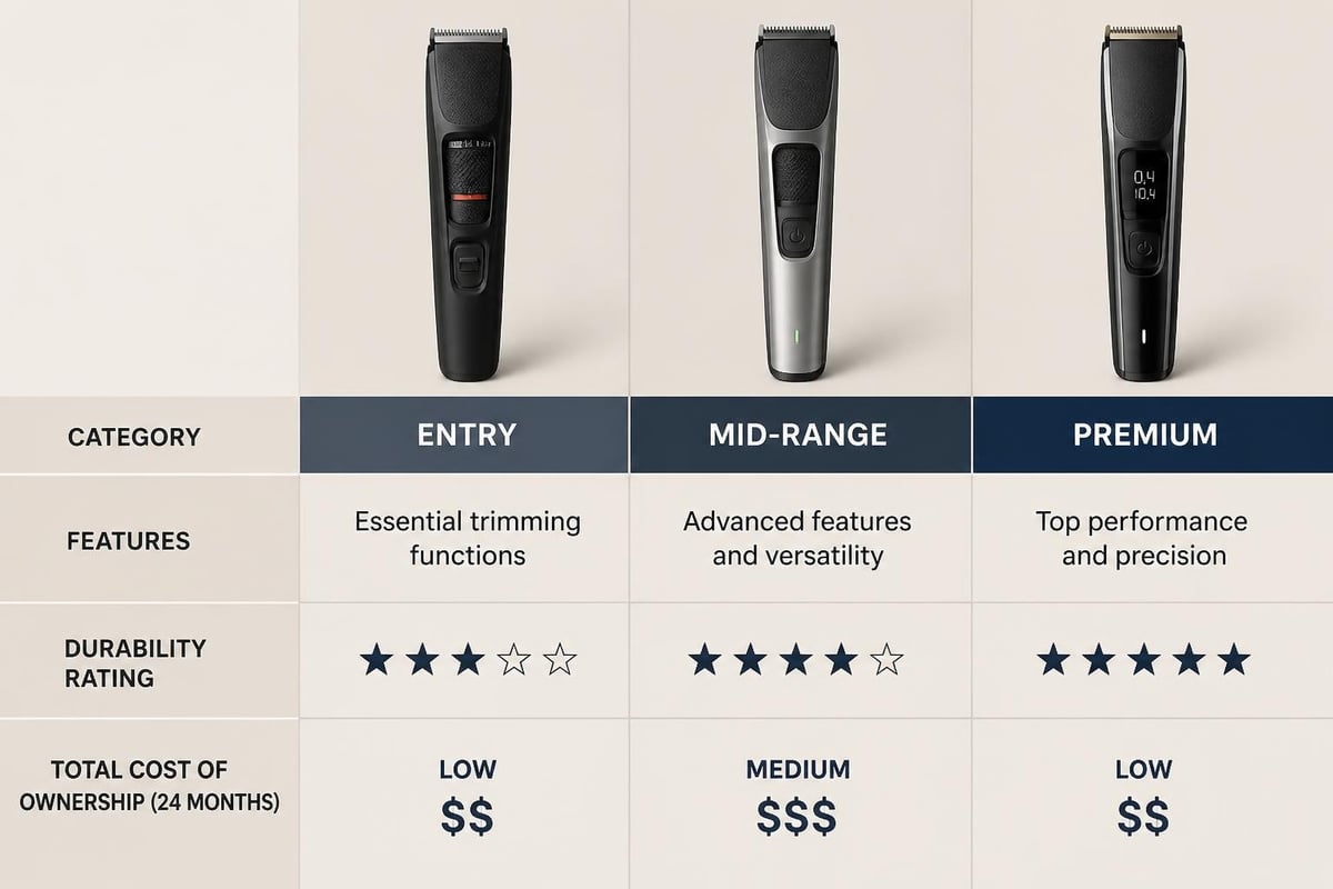 Philips trimmer price tiers