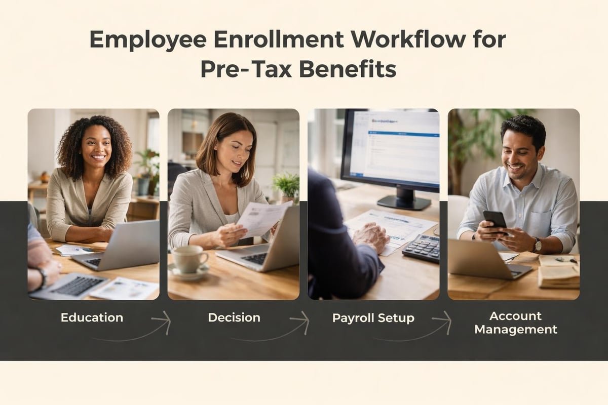 Pre-tax benefit enrollment process