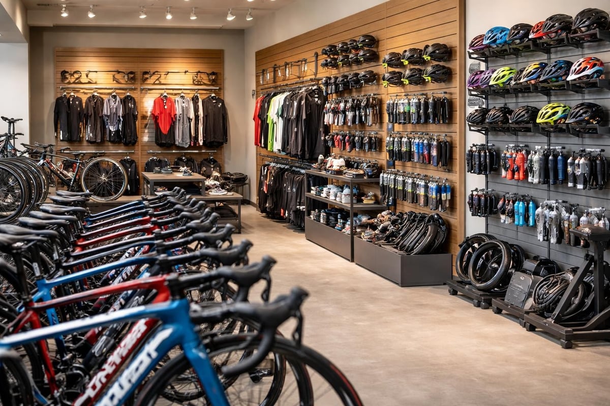 Cycling store inventory categories