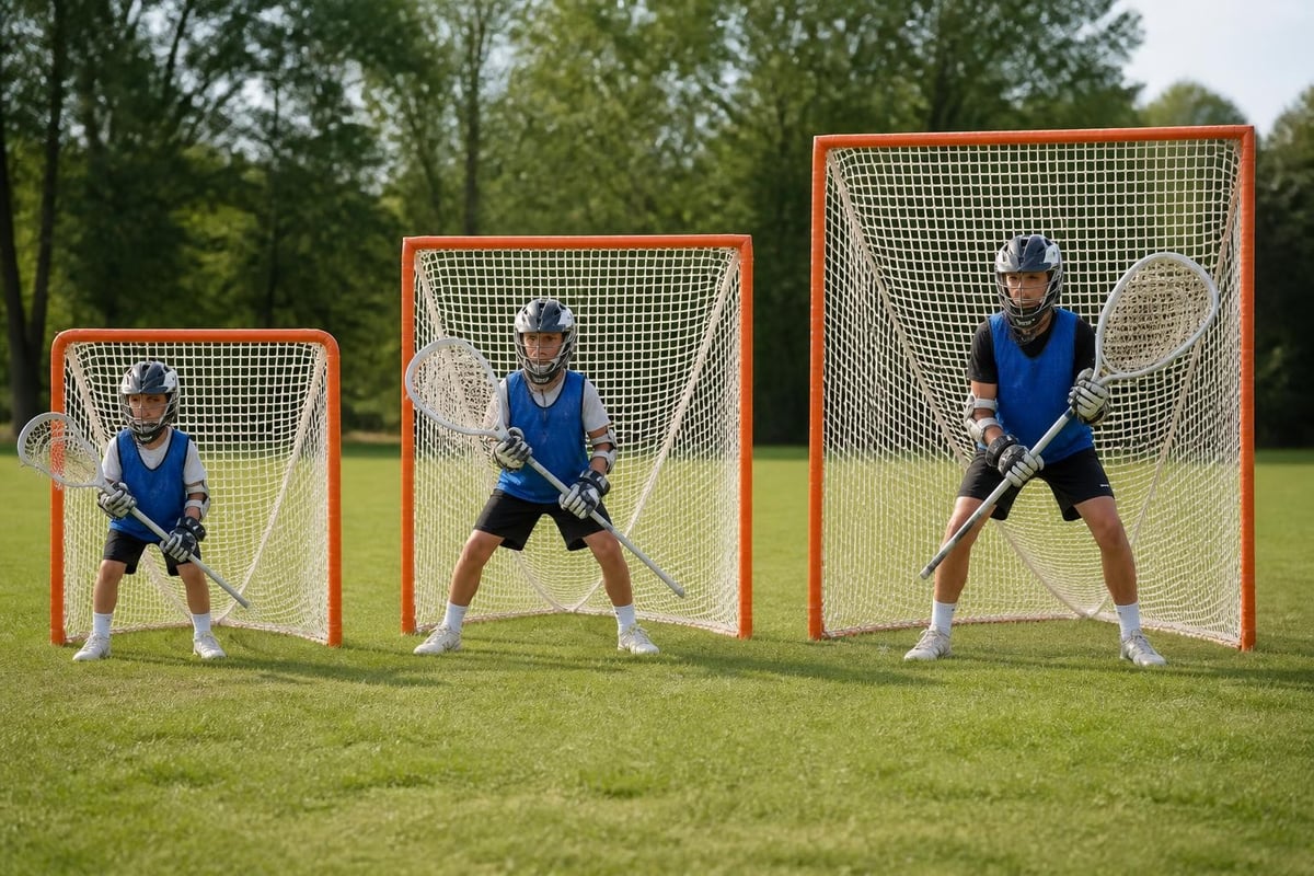 Lacrosse goal size progression