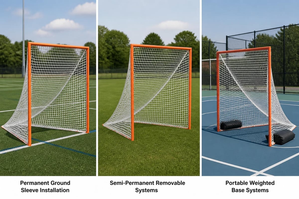 Lacrosse goal installation methods