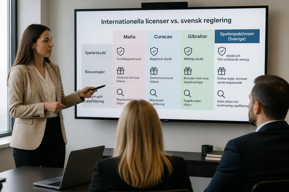 Bettingsidor utan svensk licens 2026 - Guide & jämförelse 2 Regulatory framework comparison