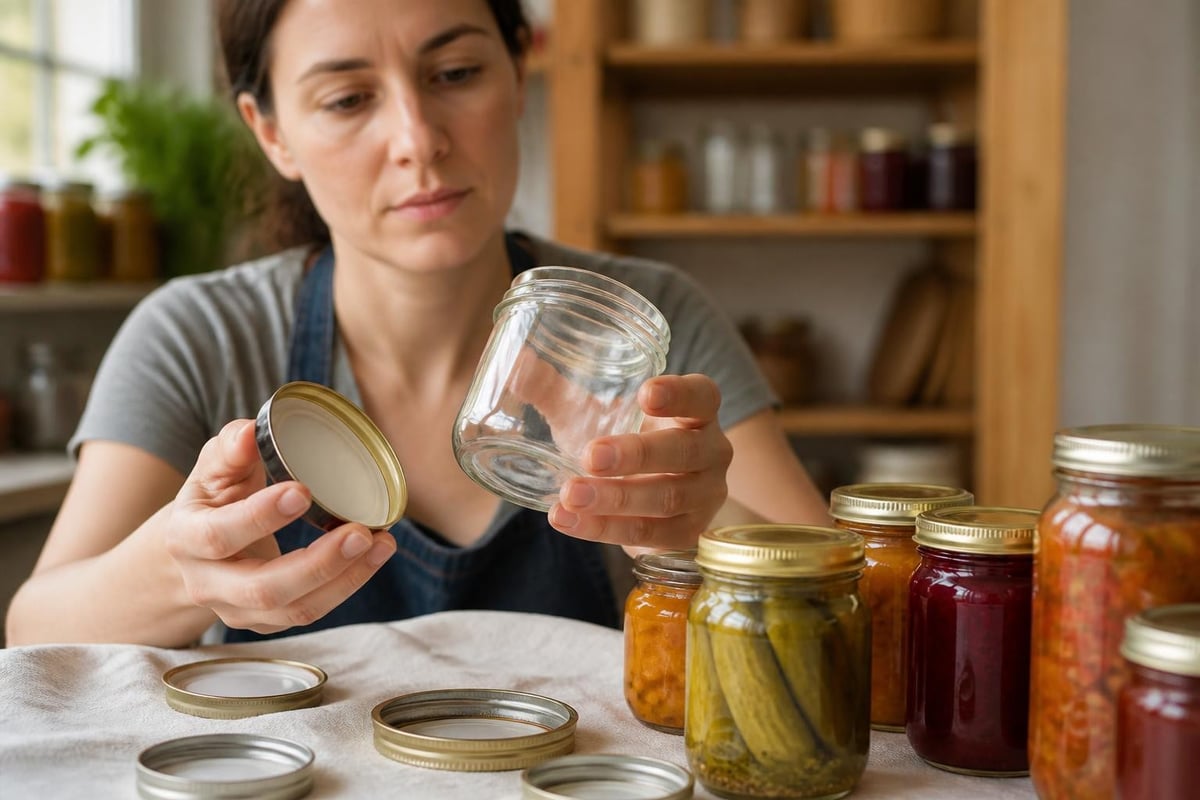 Safe food storage in glass jars