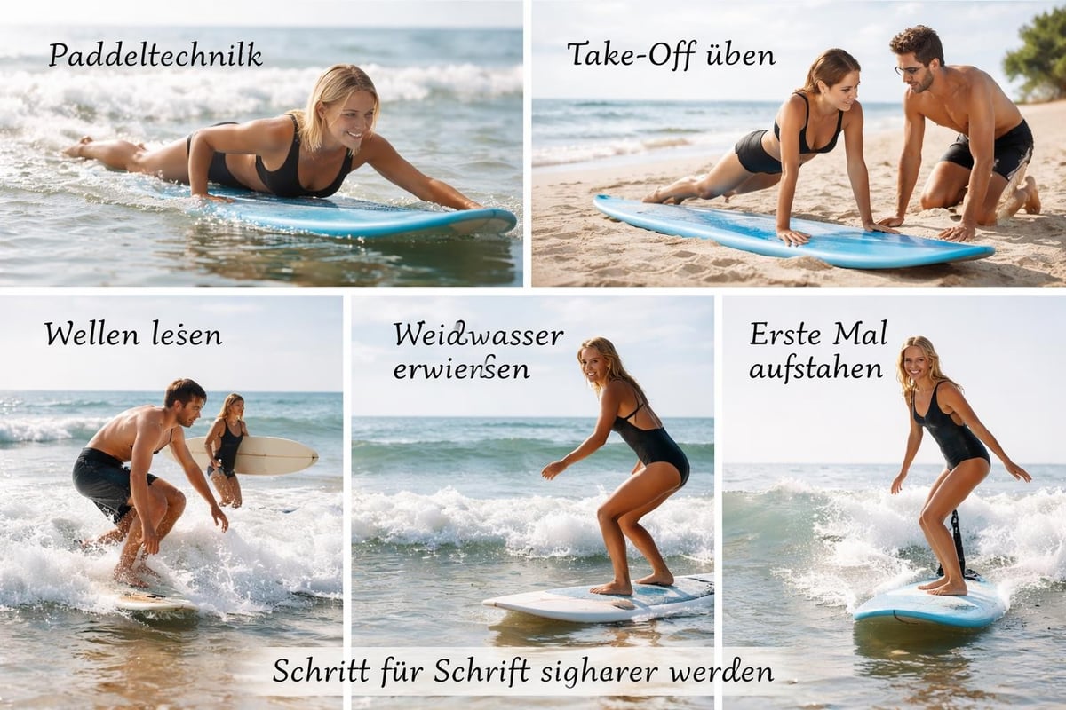 Surf lesson progression