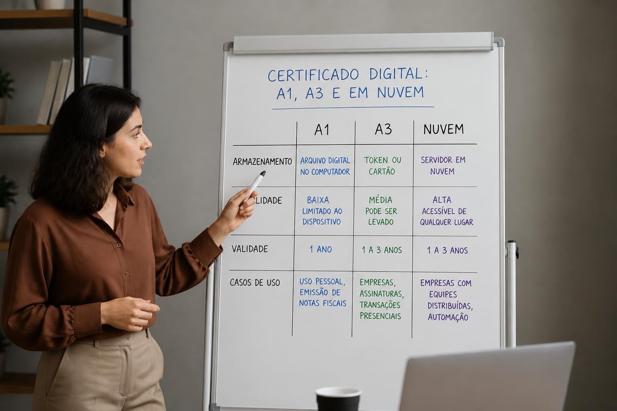 Comparação de tipos de certificado