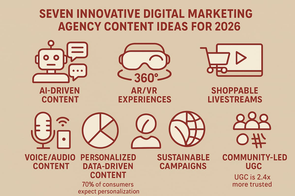 7 Innovative Digital Marketing Agency Content Ideas for 2026
