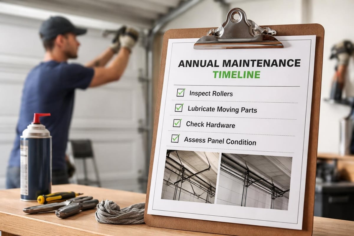 Garage door panel maintenance schedule