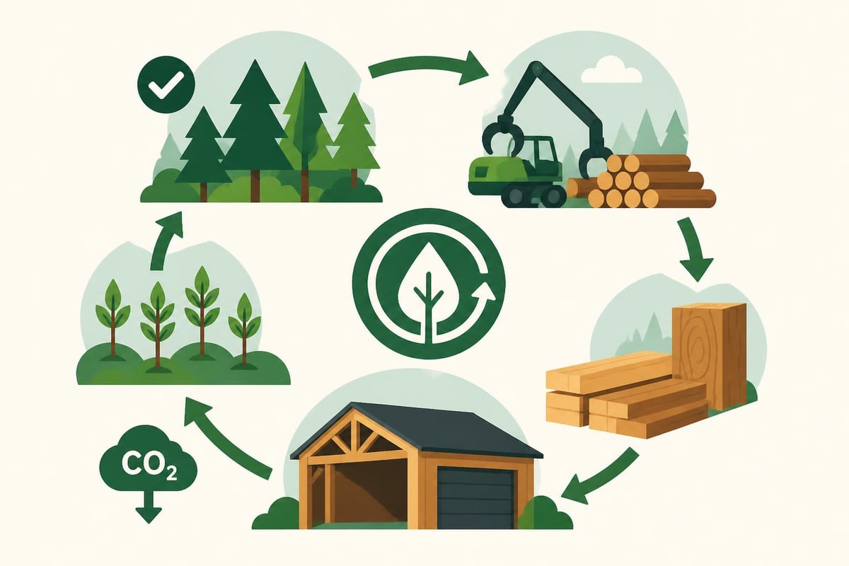 Sustainable timber sourcing cycle