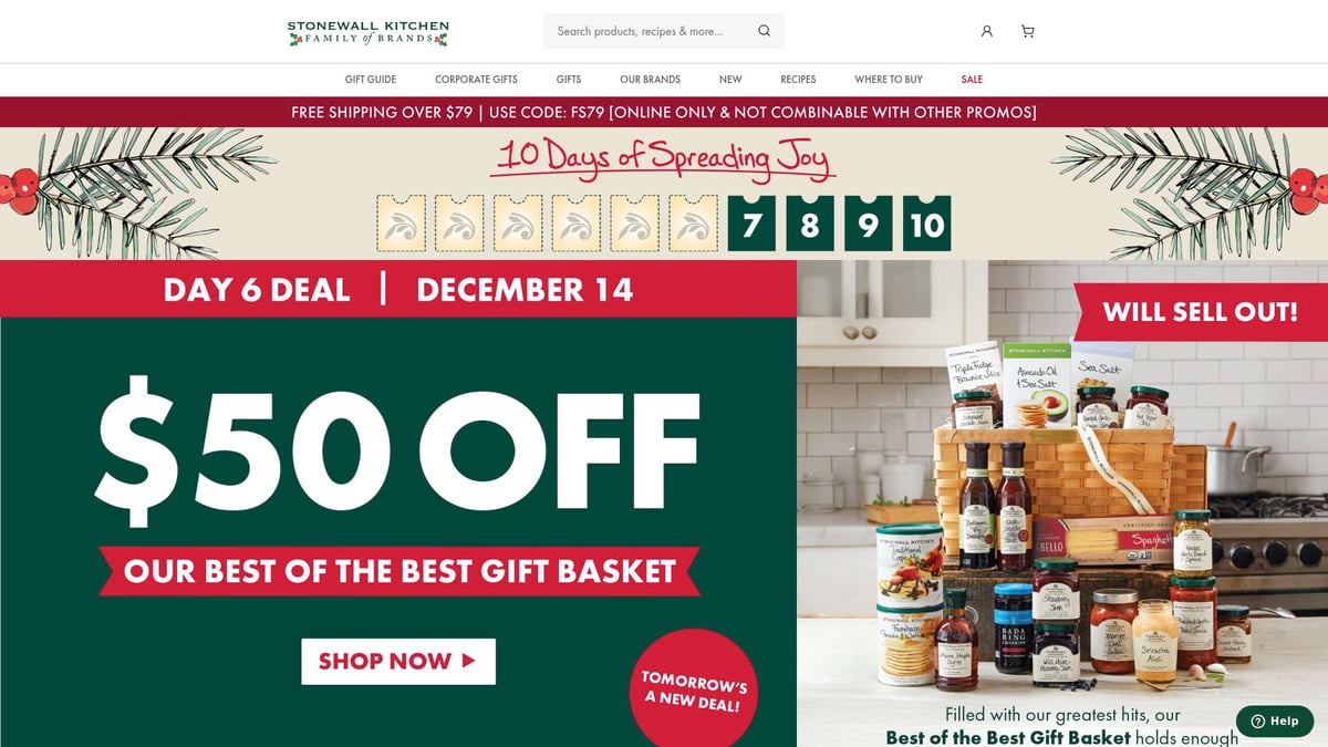 9 Amazing Festive Gift Baskets to Brighten 2026 Celebrations - Stonewall Kitchen “Holiday Breakfast Gift Basket”