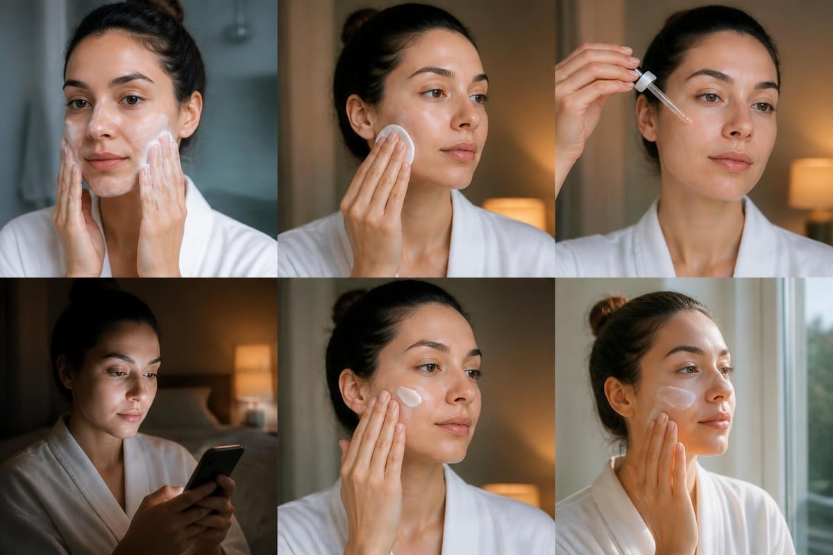 Retinol application routine
