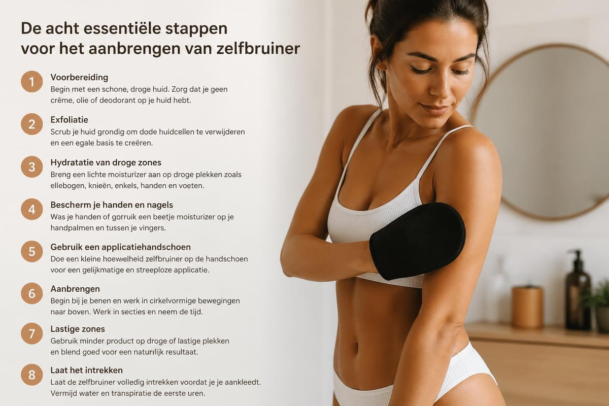 Zelfbruiner aanbrengen stappen