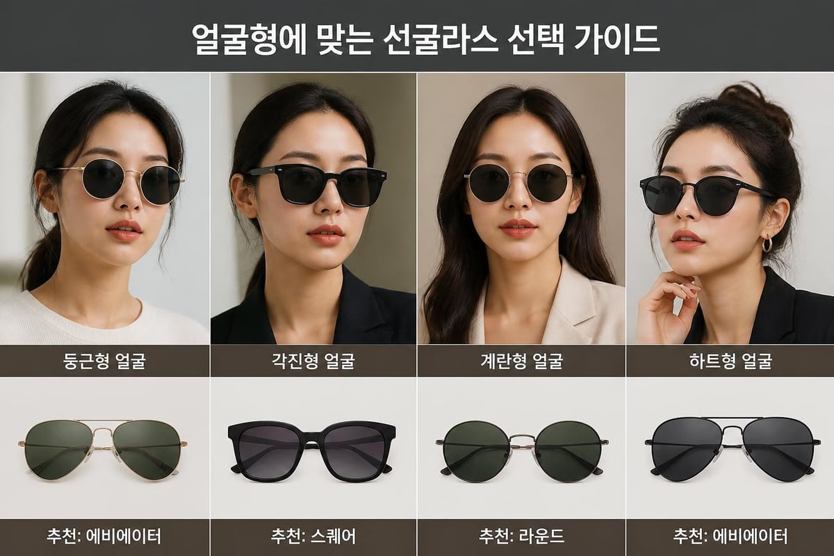 얼굴형별 선글라스 선택