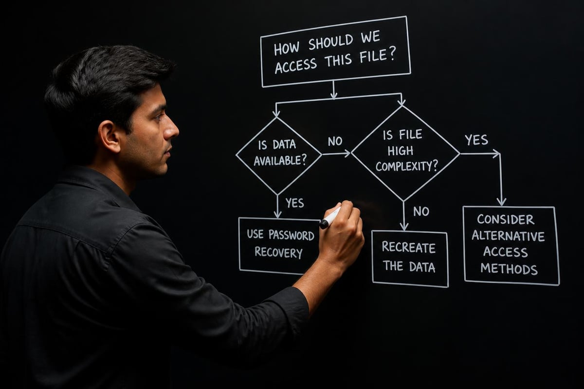 Password recovery decision tree
