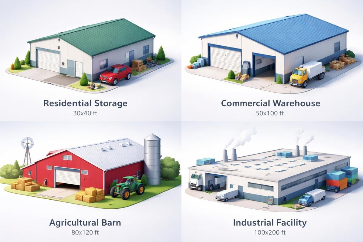Metal building size categories
