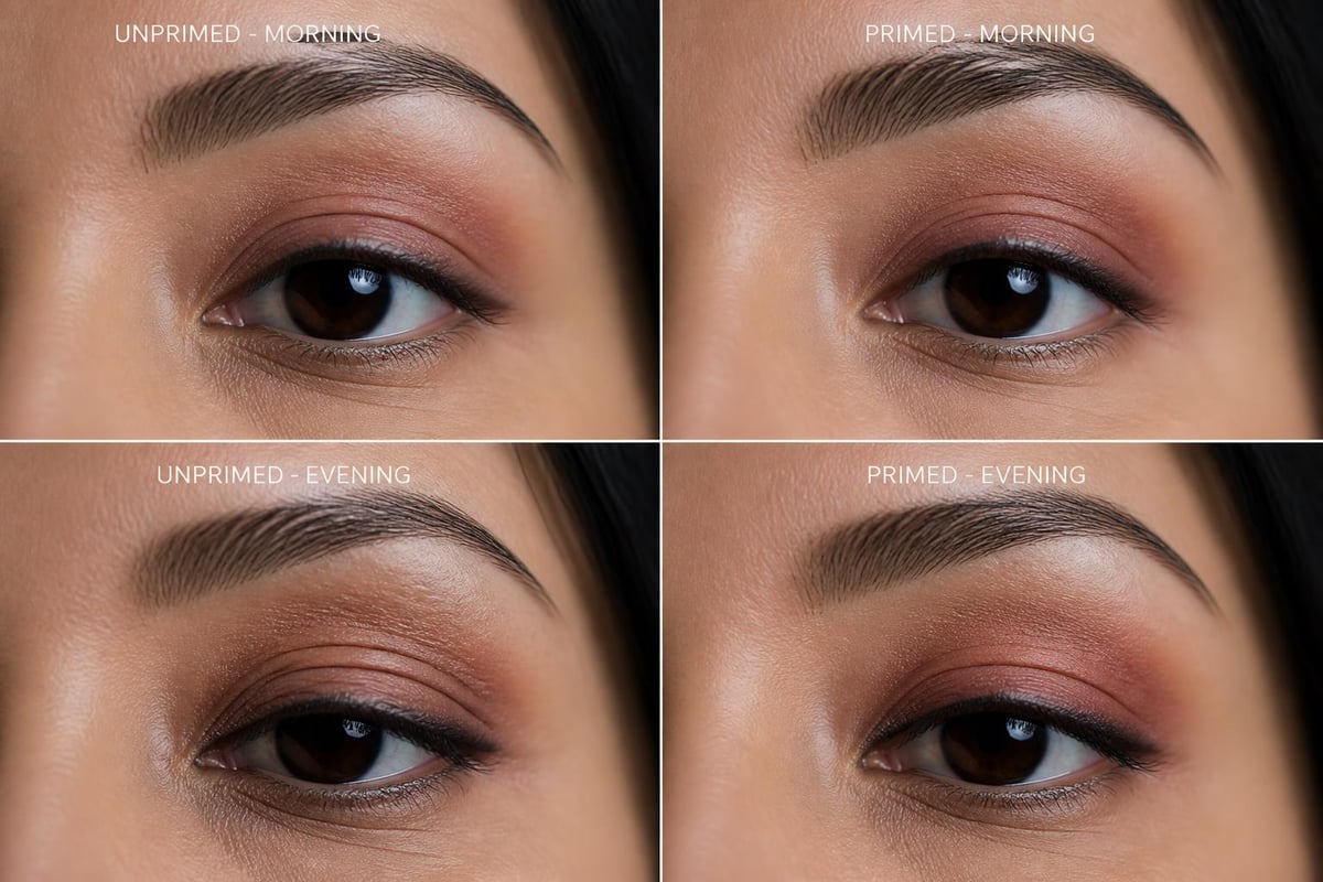 Eye makeup primer application techniques