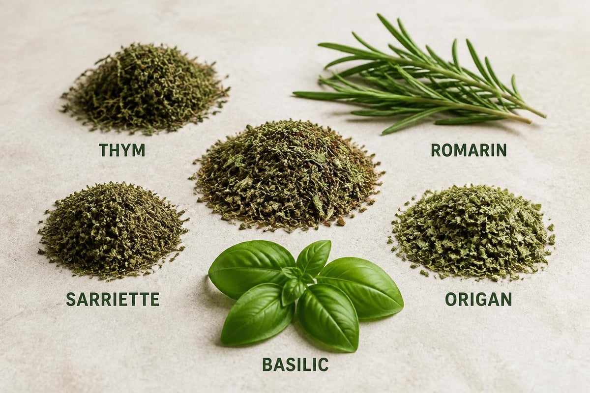Composition des herbes provençales