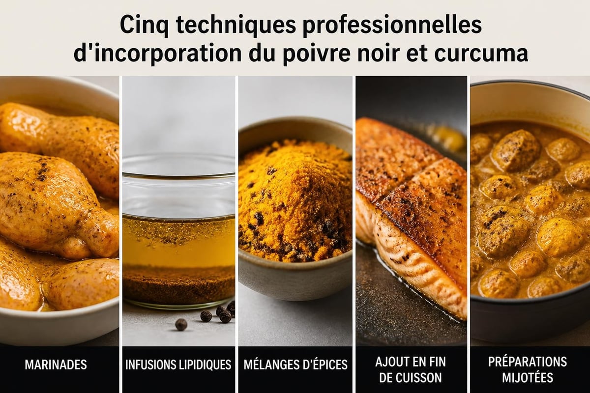 Méthodes culinaires poivre curcuma