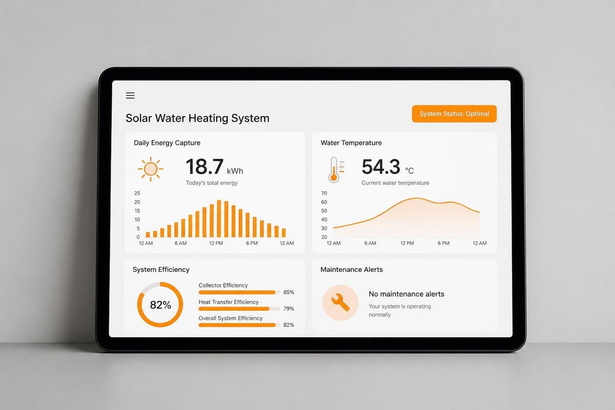 Solar water heating monitoring