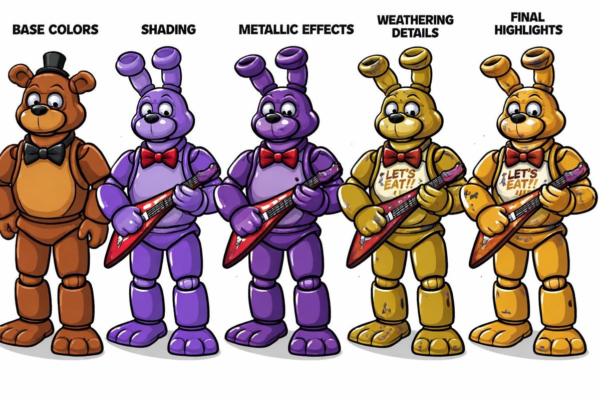 FNAF coloring techniques