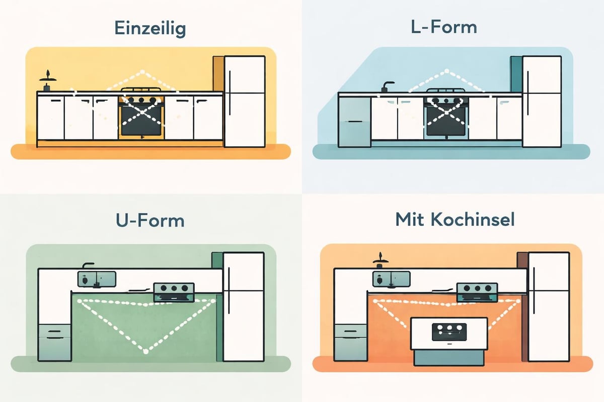 Küchenformen im Vergleich