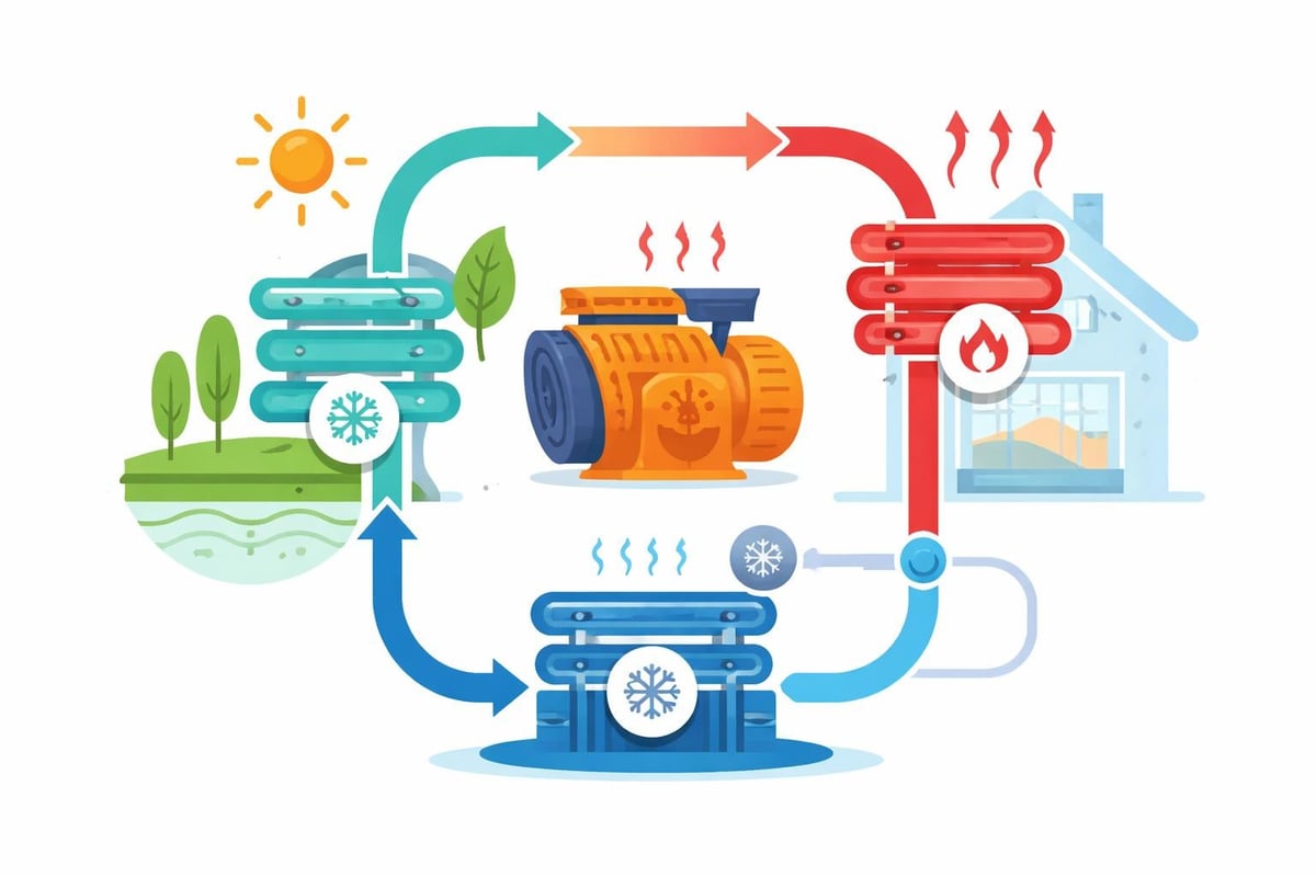 Funktionsweise Gas-Wärmepumpe – Absorptionsprinzip