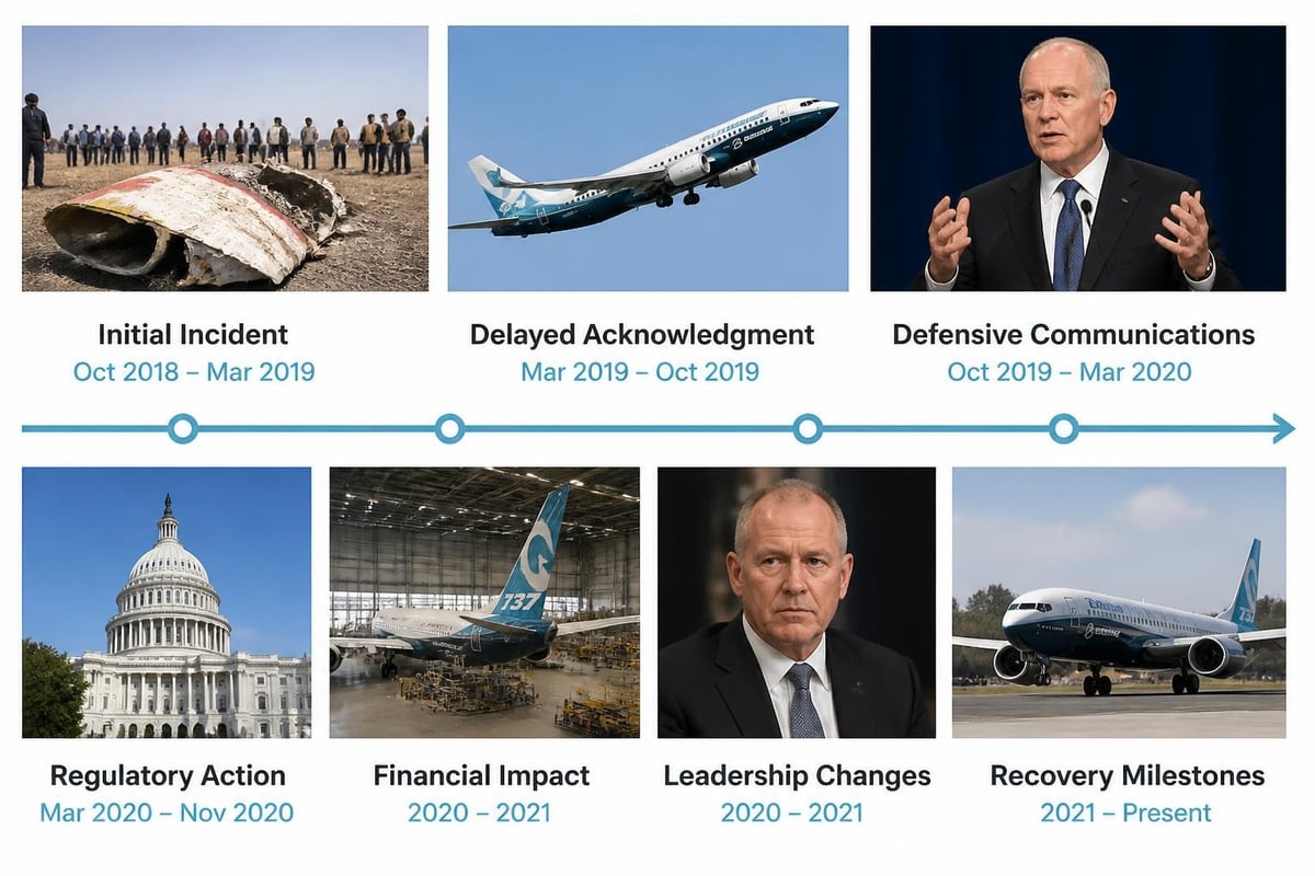 Crisis response timeline comparison