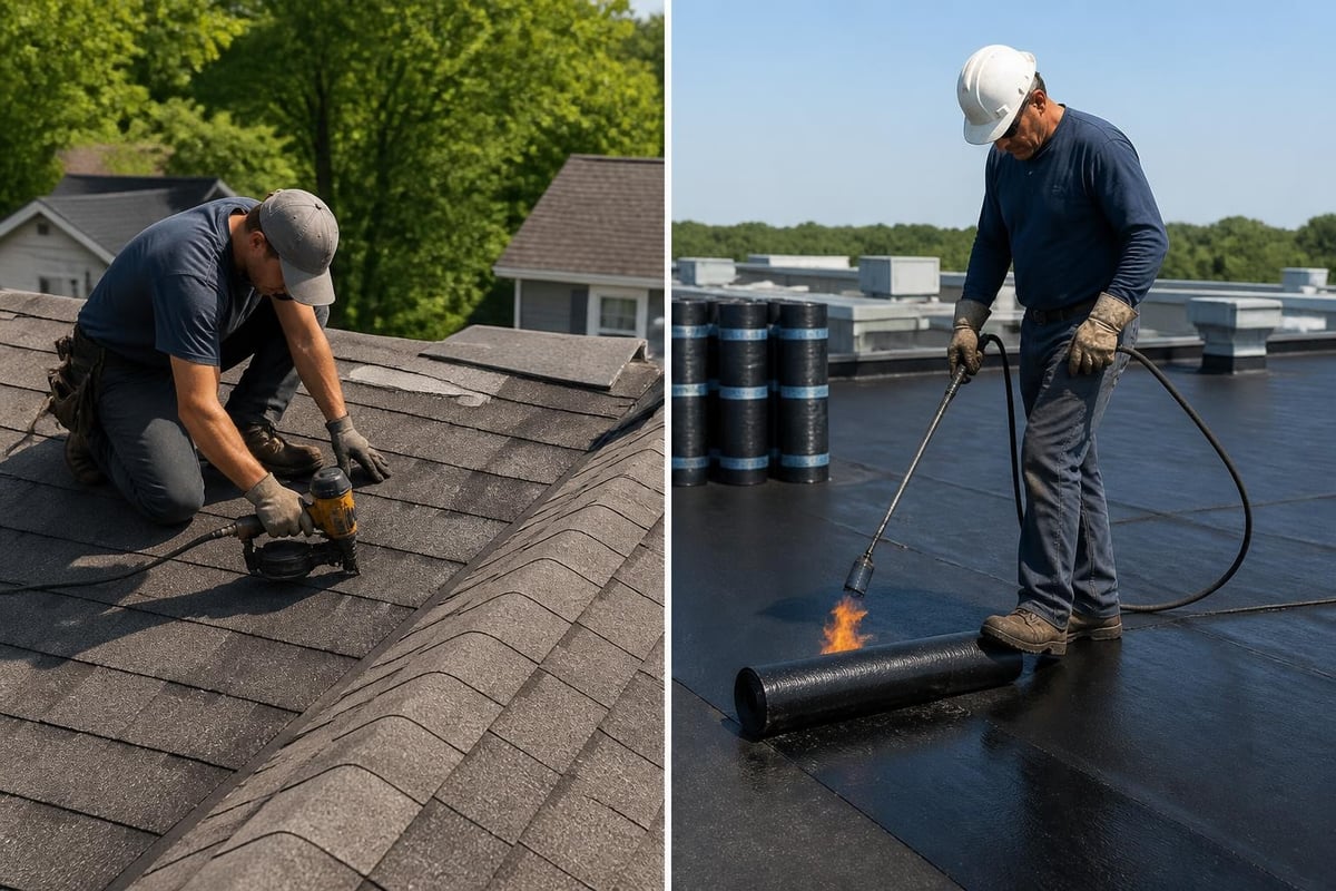 Residential vs commercial roofing