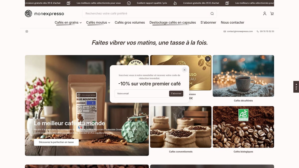 Guide Complet du Café Moulu Bio : L'Essentiel en 2026 - Découvrir la sélection café moulu bio artisanale de Monexpresso