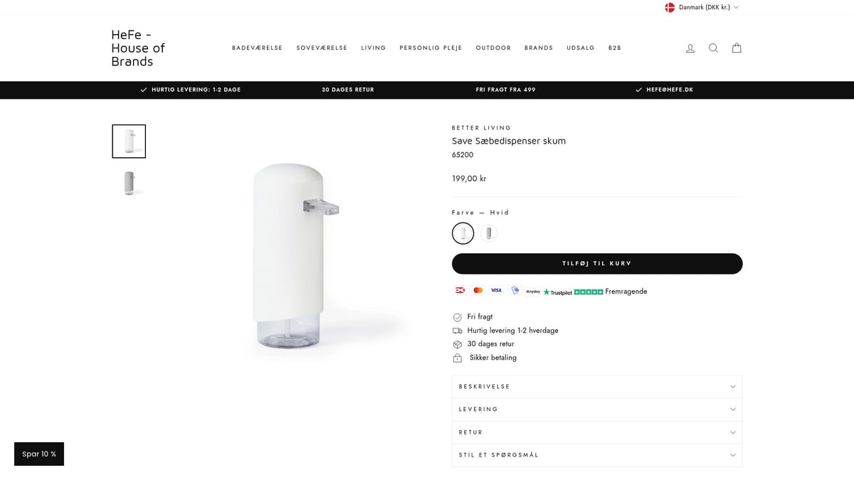 7 Smarte Sæbedispenser Valg til Dit Hjem 2026 - Better Living Save Skum Sæbedispenser – Miljøvenlig og Økonomisk