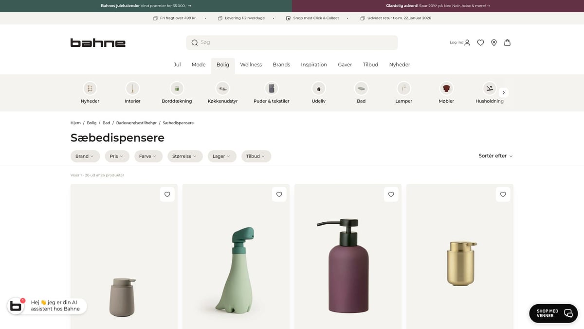7 Smarte Sæbedispenser Valg til Dit Hjem 2026 - Bahne Interior Sæbedispenser – Skandinavisk Minimalisme
