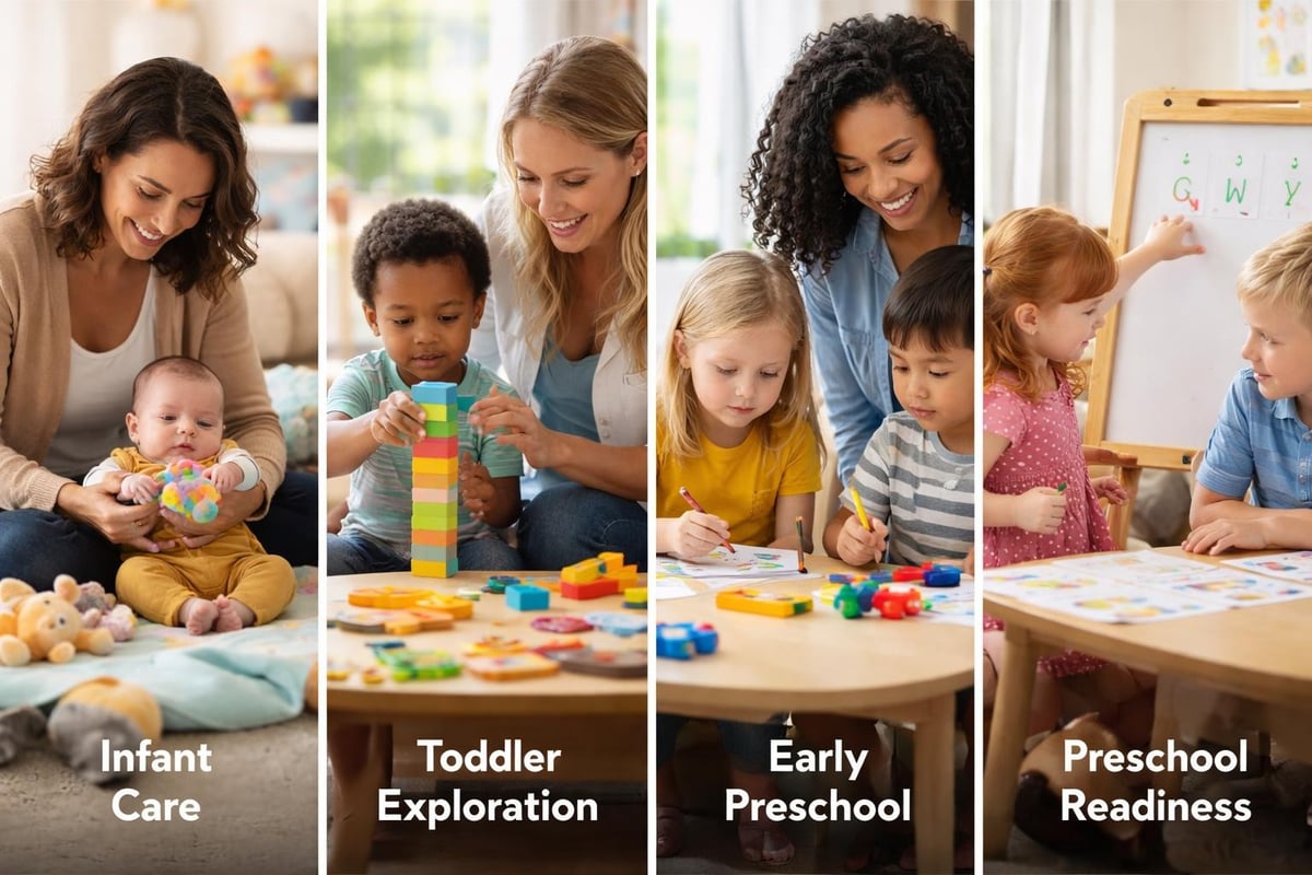 Age-appropriate daycare activities