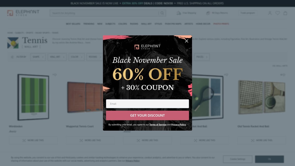 8 Stunning Tennis Prints to Elevate Your Space in 2025 - Vintage Tennis Poster Art – Elephant Stock