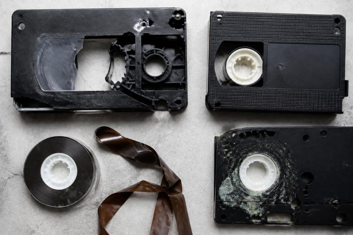 VHS-C tape damage types
