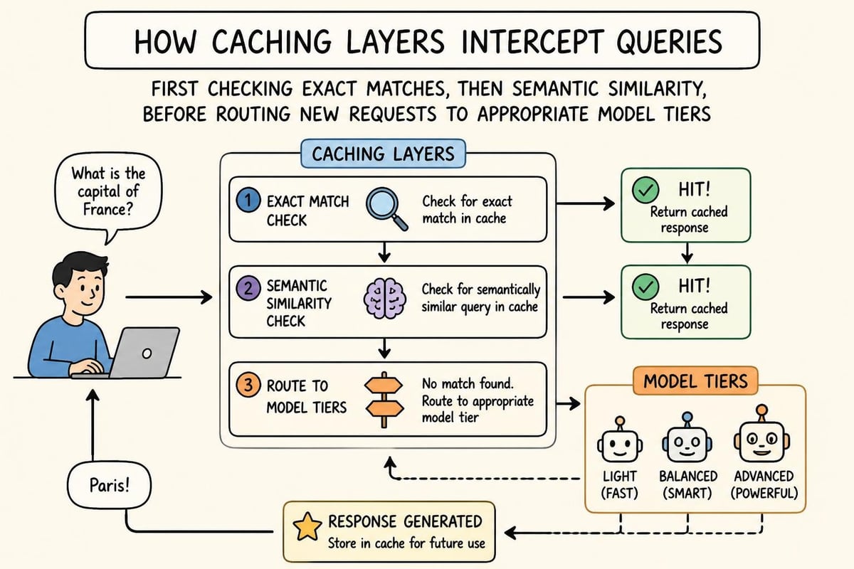 Caching architecture workflow