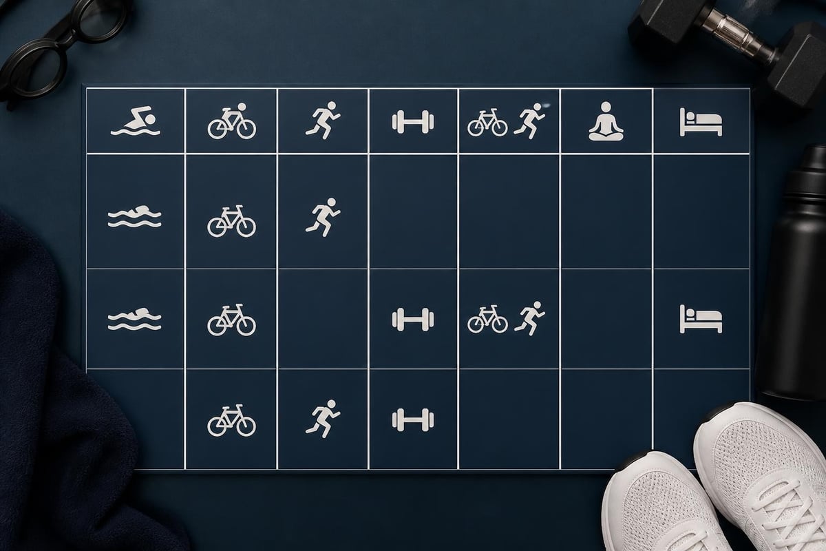 Weekly triathlon training structure