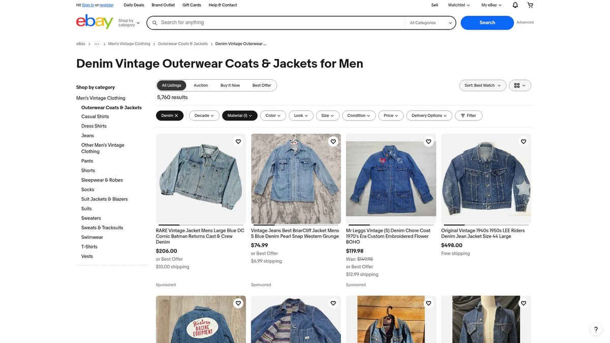 7 Must-Have Vintage Jackets Men Will Love in 2026 - 2. Vintage Denim Trucker Jacket