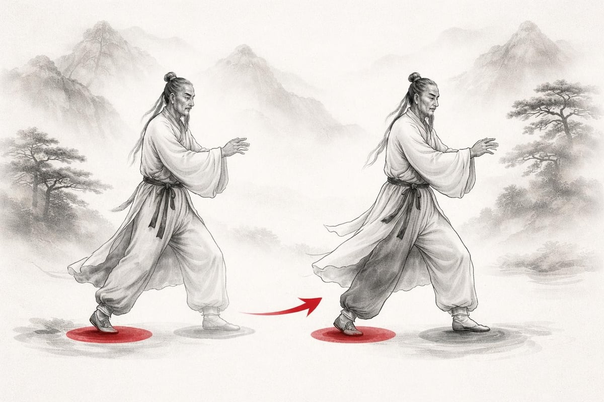 Weight transfer in Tai Chi walking