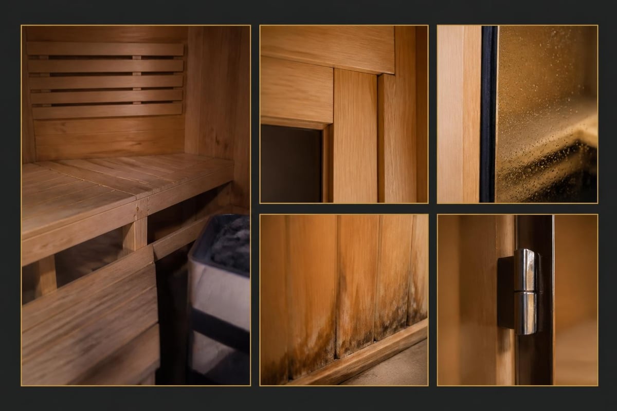 Sauna wood inspection