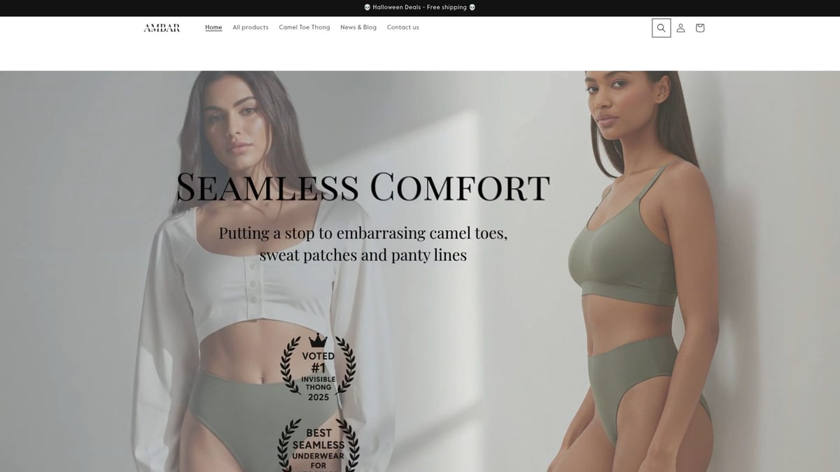 7 Best Curvy Panties for Comfortable Style in 2025 - Ambar Wear Invisible Camel Toe Thong (High Rise & Low Rise)