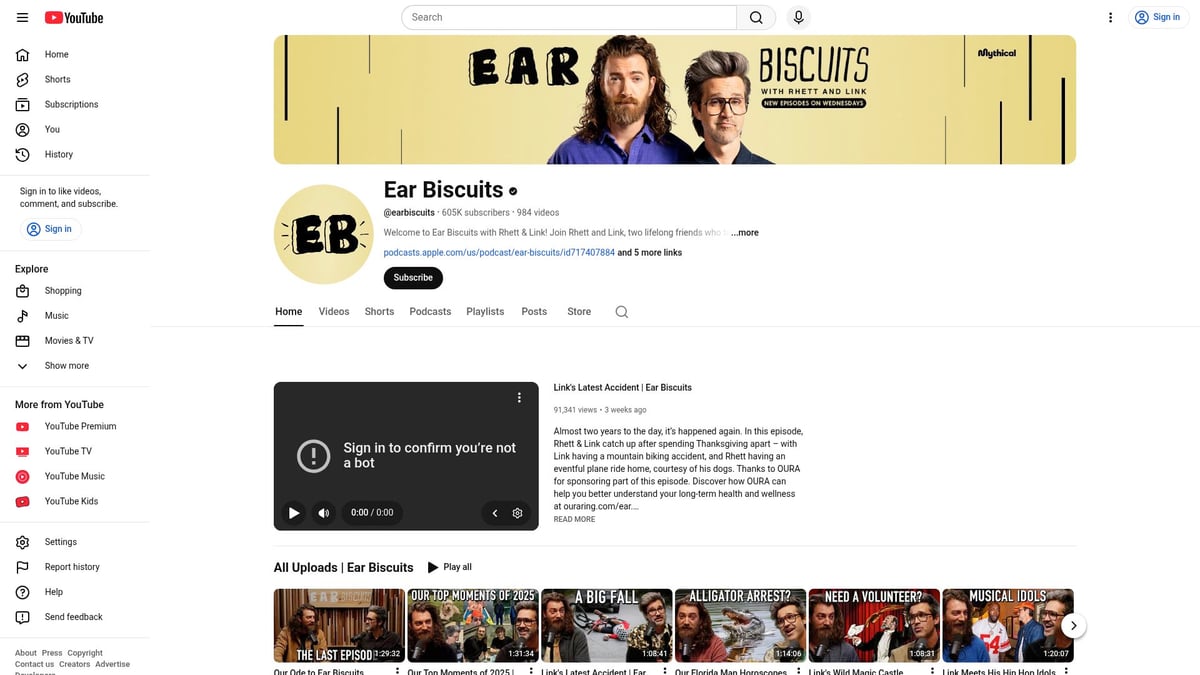 YouTube Podcasts List: 10 Must-Hear Shows for 2026 - Ear Biscuits