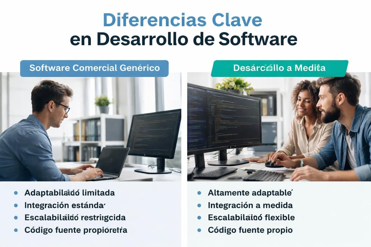 Comparativa entre software estándar y soluciones personalizadas