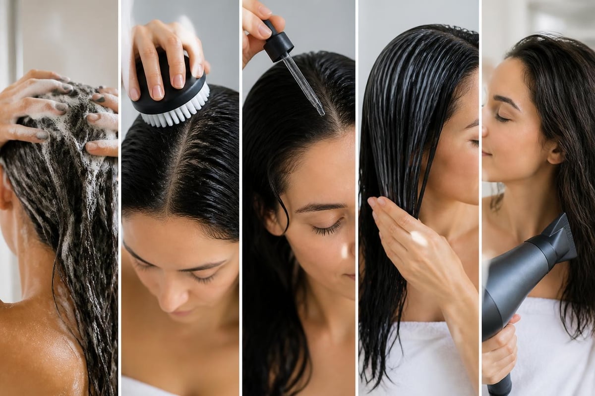 Salon scalp treatment steps